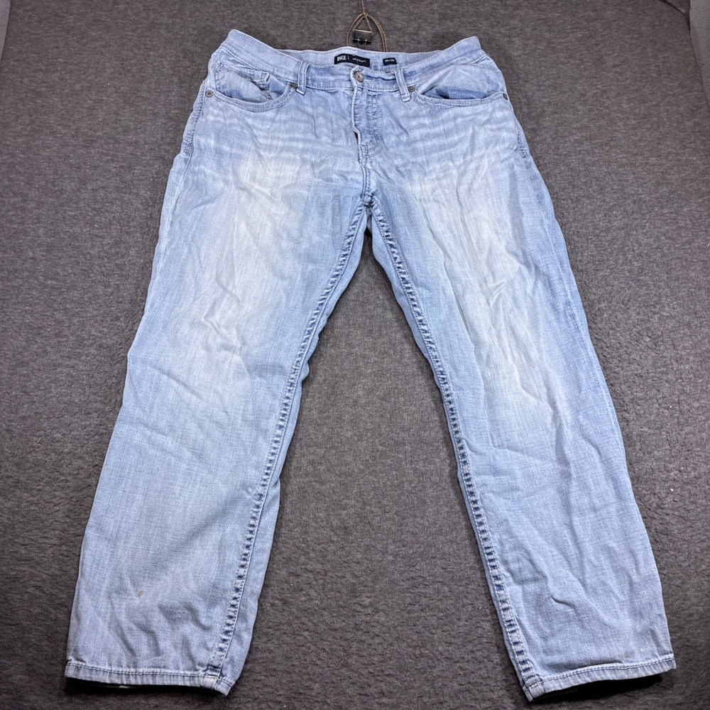 BKE Jake Straight Jeans Mens 36x30 Blue Light Wash Baggy Y2K‎ Wide Leg
